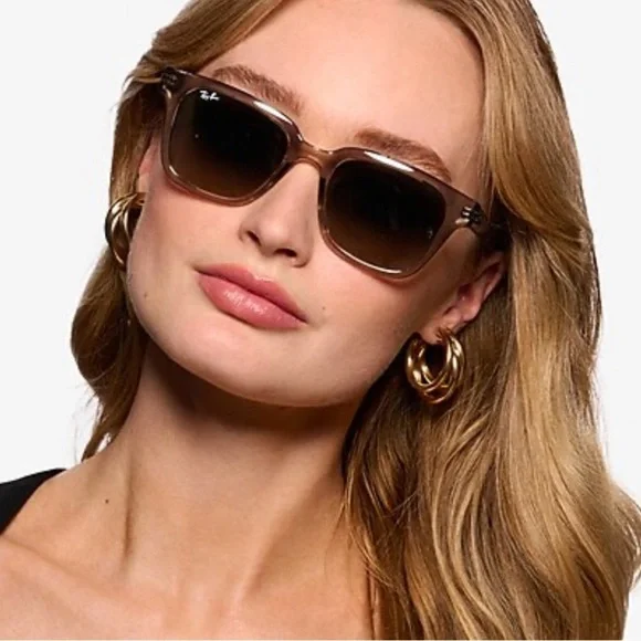 Ray-Ban Transparent Square Unisex Sunglasses Model RB4323 Gradient Lenses - Picture 10 of 12